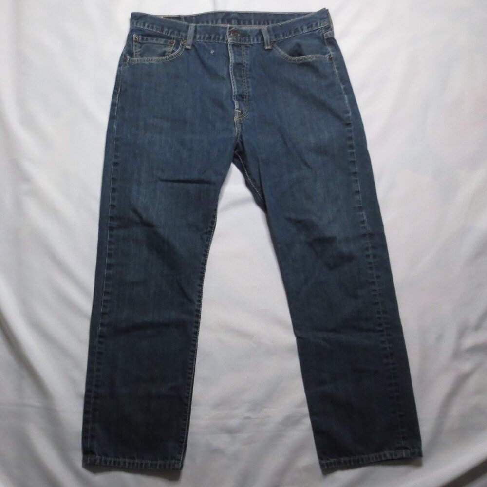 LEVI’S 501 mens JEANS denim BUTTON-FLY blue SIZE 34